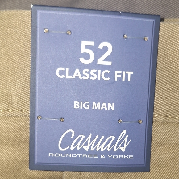 Roundtree and Yorke BigMan Classic Fit Casuals Men's White and Tan Shorts. NWT - Picture 13 of 16
